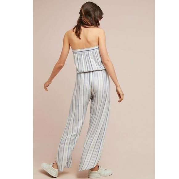 Samantha Dru Blue Emerson Strapless Jumpsuit - Picture 3 of 10